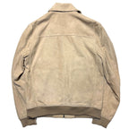 THEORY Mens Wyatt Suede Leather Zip Jacket Sand Beige S (MSRP $1,195)