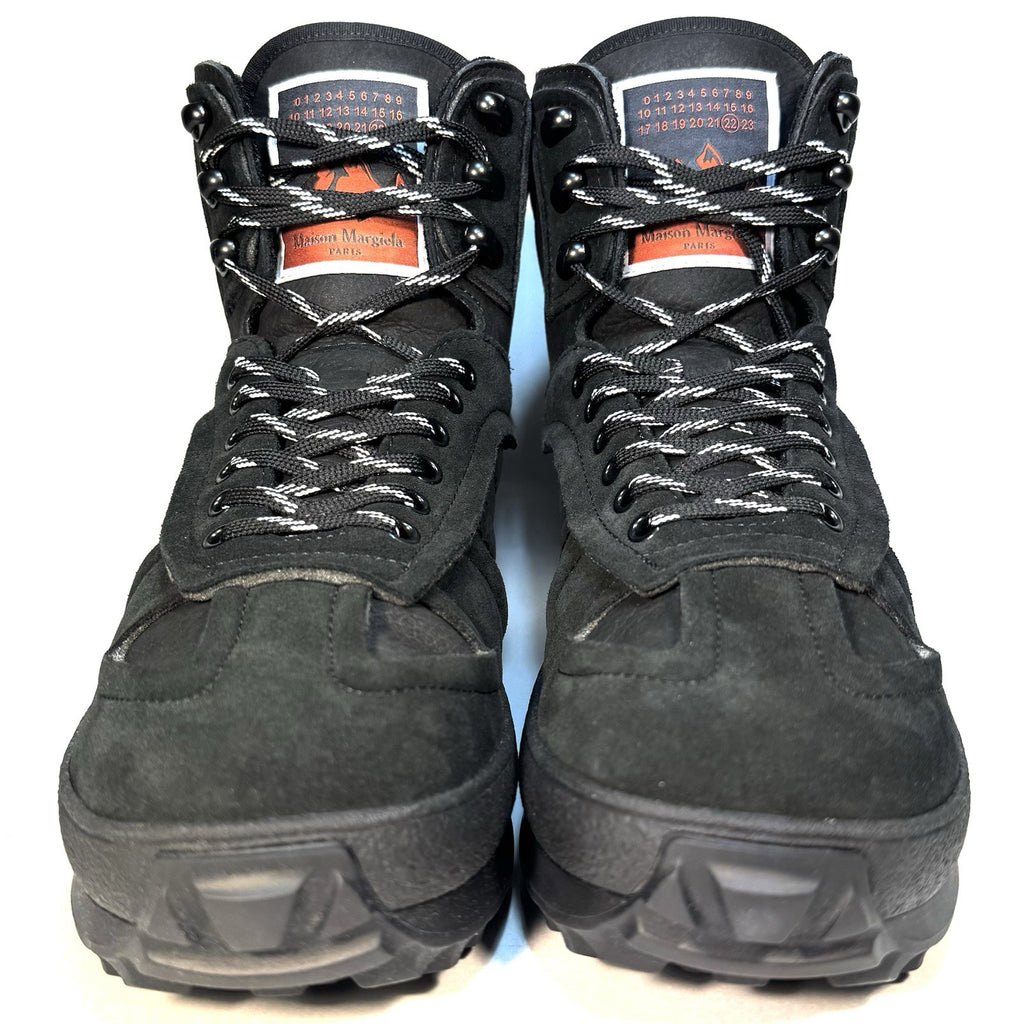 MAISON MARGIELA Mens Climber Hiker Suede Sneaker Boots Black (MSRP $990)