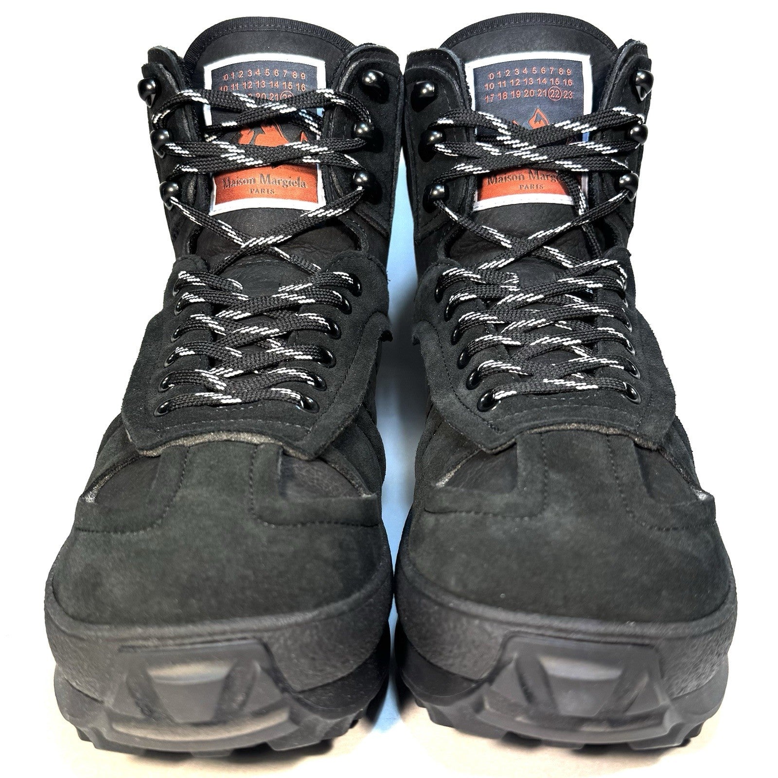 MAISON MARGIELA Mens Climber Hiker Suede Sneaker Boots Black (MSRP $990)
