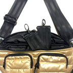 THINK ROYLN Double Down Sling Crossbody Bag Pearl Mineral Gold (MSRP $148)