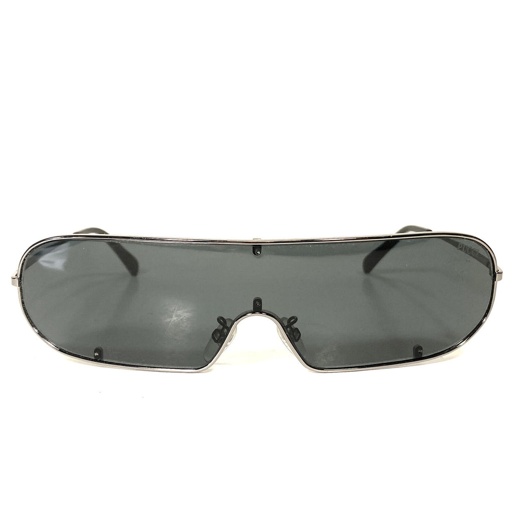 EMILIO PUCCI Womens EP68 08A Shield Wrap Sunglasses Grey Silver (MSRP $365)