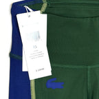 LACOSTE Sport Womens Tight Fit Croc Color Block Leggings Green XS (MSRP $120)
