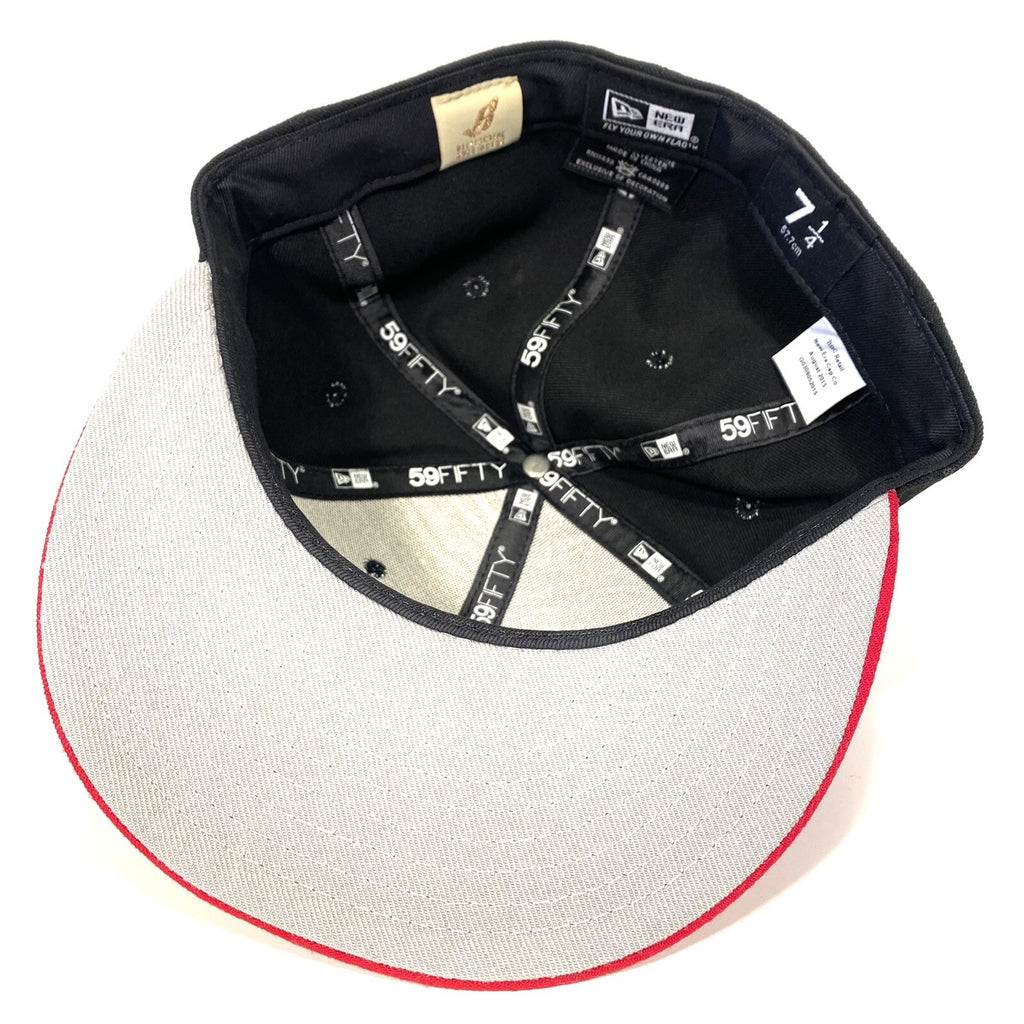 BILLIONAIRE BOYS CLUB New Era B Logo Embroidered Fitted Hat Black Red