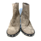 ALL SAINTS Womens Inez Suede Leather Zip Heeled Ankle Boots Grey 36 (MSRP $328)