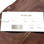 HELMUT LANG Womens Leather Bootcut Trouser Pants Cinnamon Brown (MSRP $1,095)