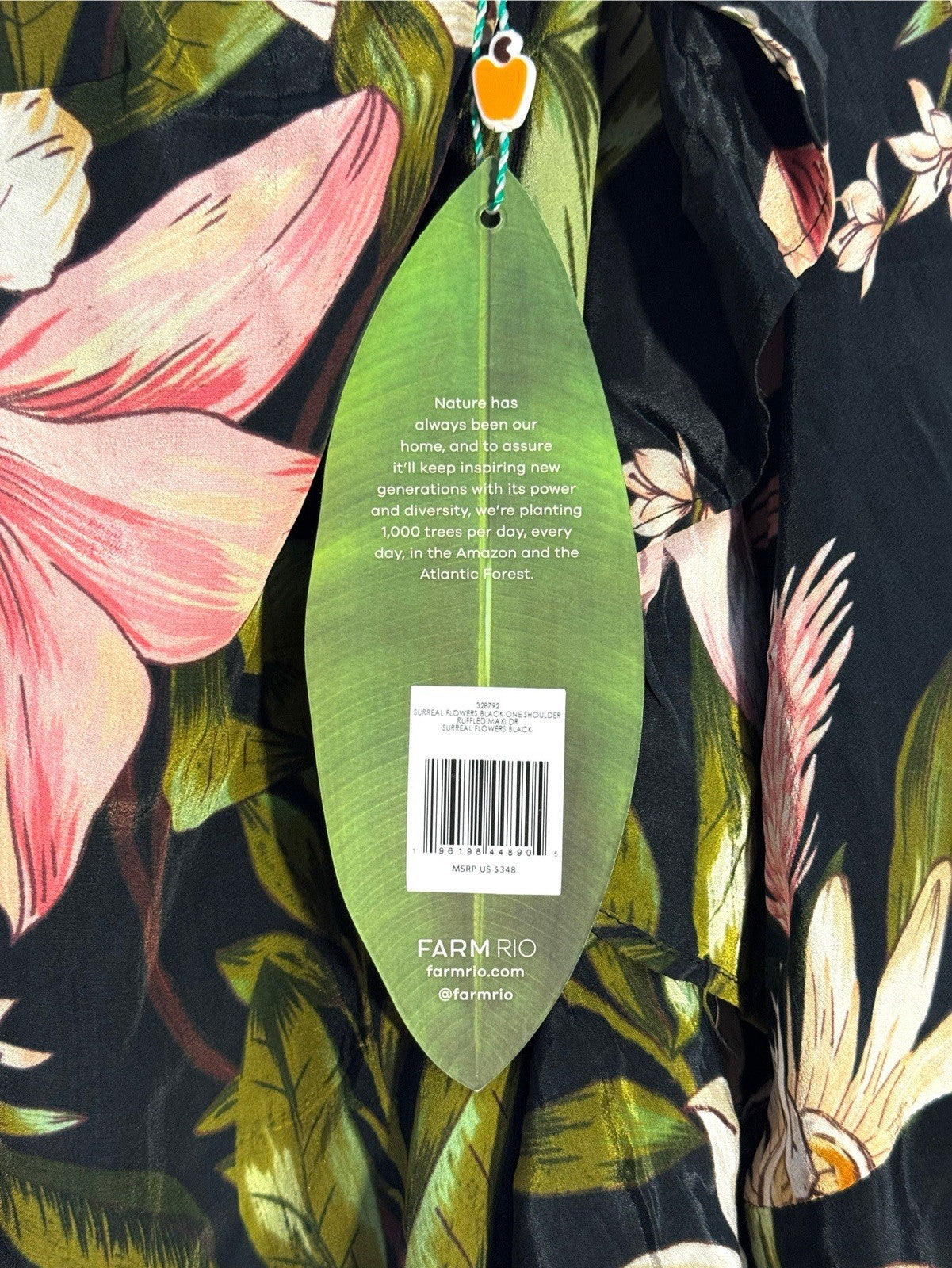 FARM RIO Womens Surreal Flowers One Shoulder Ruffle Maxi Dress Black (MSRP $348)