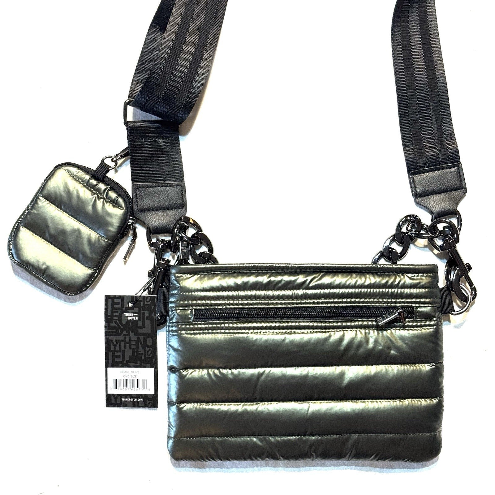THINK ROYLN Downtown Crossbody Bag Pearl Olive Green (MSRP $148)