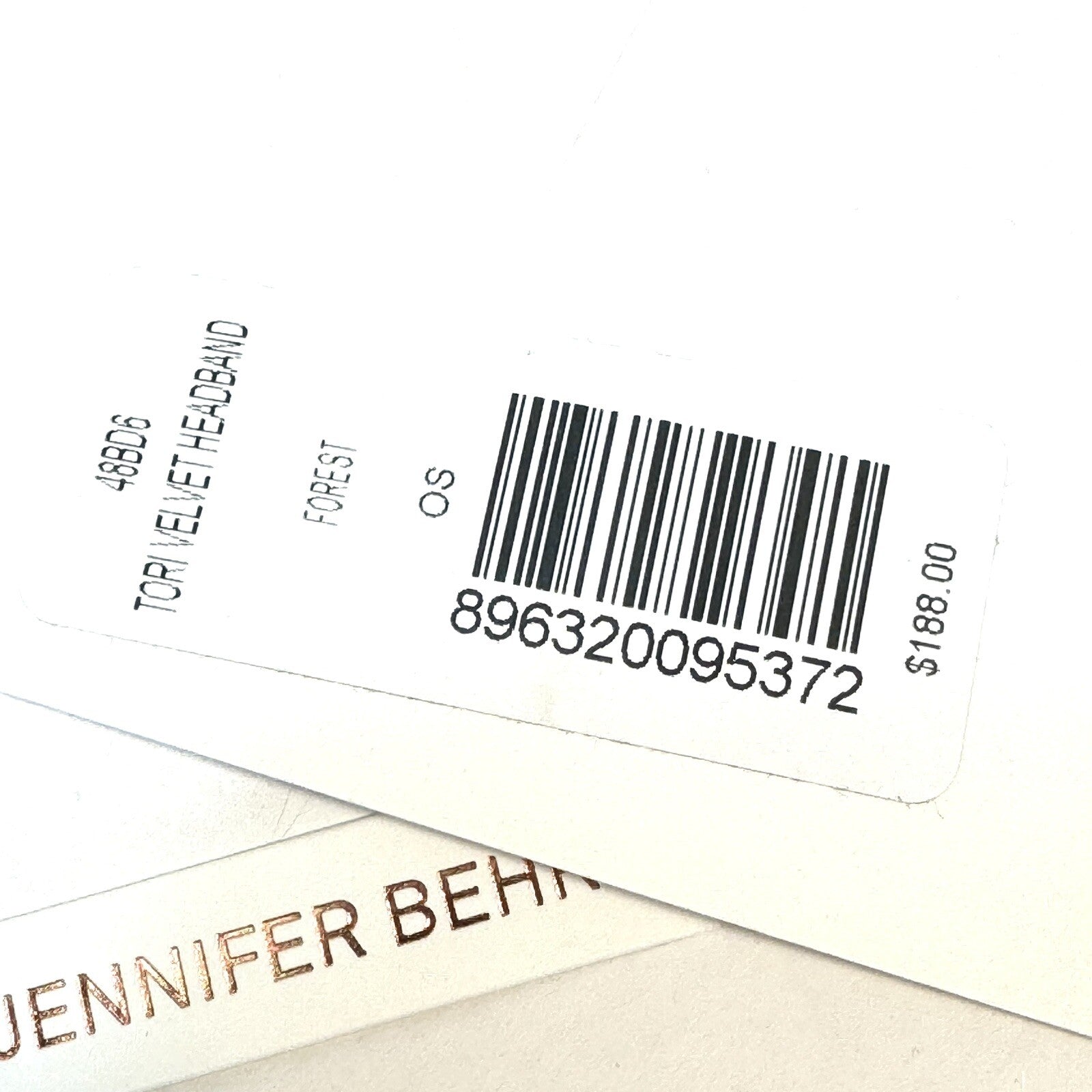 JENNIFER BEHR x Veronica Beard Tori Velvet Headband Forest Green (MSRP $188)