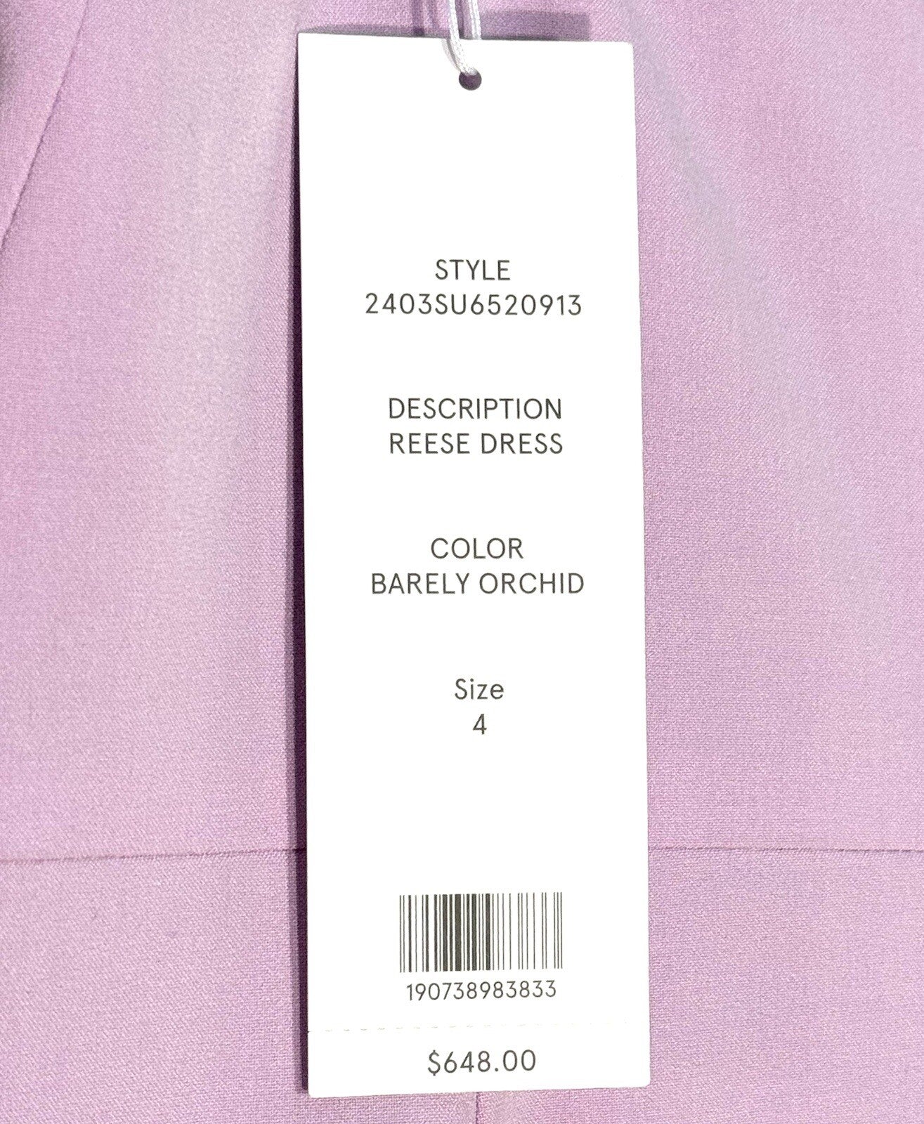 VERONICA BEARD Reese Sleeveless Dress Barely Orchid Purple 4 (MSRP $648)