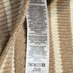 RAG & BONE Womens Raven Cashmere Wool Stripe Half Zip Sweater Camel (MSRP $548)