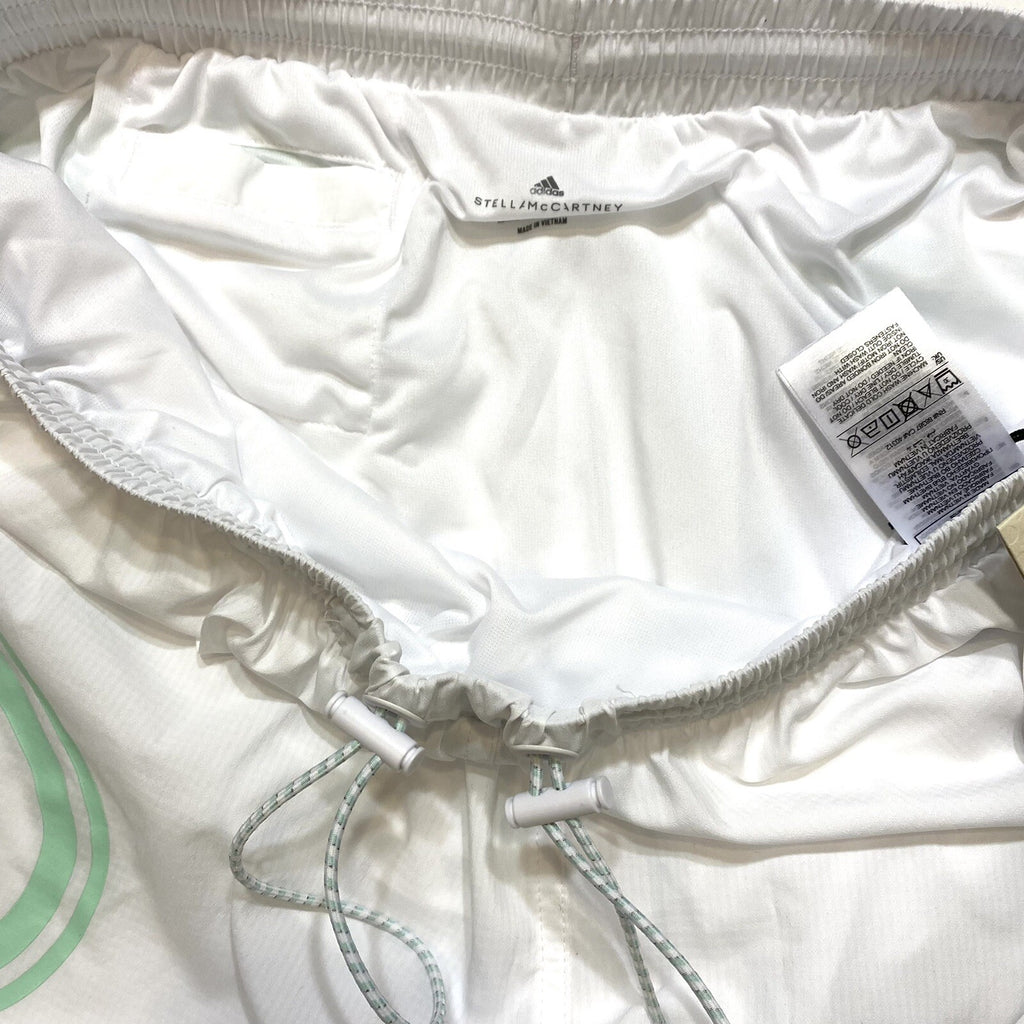 ADIDAS STELLA MCCARTNEY Womens TPA Striped Shorts White (MSRP $95)