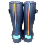 PAUL SMITH Mens Krupa Wellington Mid Calf Rubber Rain Boots Navy Blue 41