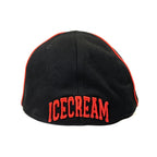ICE CREAM Billionaire Boys Club Cones Bones Logo 6 Panel Flat Cap Hat Black