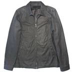 RICK OWENS Mens Brad Nubuck Leather Zip Jacket Dark Dust Grey 50 (MSRP $3,125)