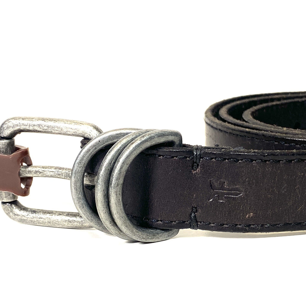 FRYE Mens Leather Thin Skinny Buckle Belt Dark Brown XL (MSRP $68)