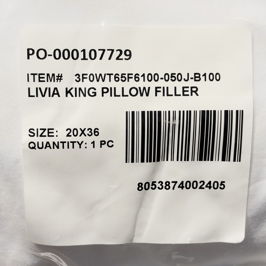 FRETTE Livia Down Feather Fill Bed Pillow Insert King (MSRP $325)