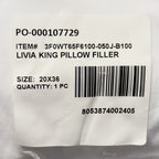 FRETTE Livia Down Feather Fill Bed Pillow Insert King (MSRP $325)