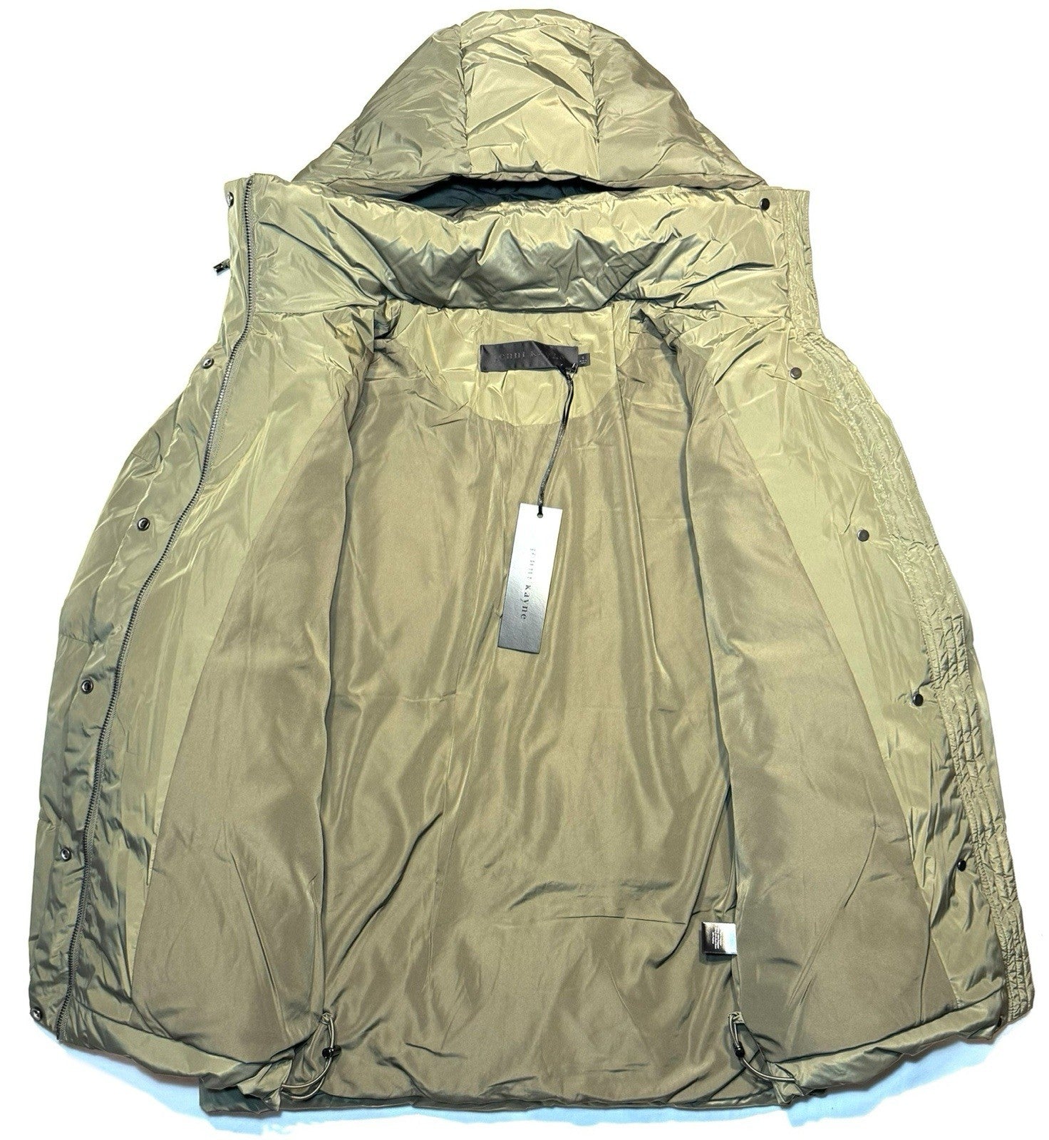 JENNI KAYNE Womens Duck Down Feather Puffer Jacket Coat Sage Green (MSRP $425)