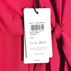REISS Womens Emilia Linen Wide Leg Jumpsuit Pink (MSRP $290)