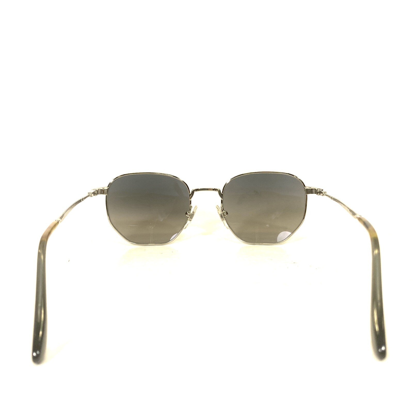 PERSOL 2446 518/M3 Polarized Gradient Metal Sunglasses Silver 52mm (MSRP $400)