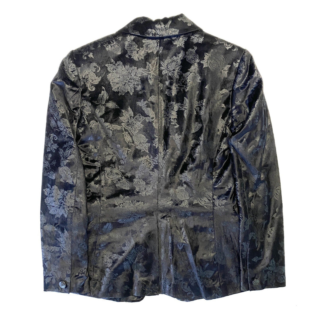 RAG & BONE Womens Razor Velvet Retro Floral Blazer Jacket Black (MSRP $595)