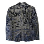 RAG & BONE Womens Razor Velvet Retro Floral Blazer Jacket Black (MSRP $595)