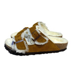 BIRKENSTOCK Womens Arizona Shearling Fur Sandals Narrow Mink Brown (MSRP $150)