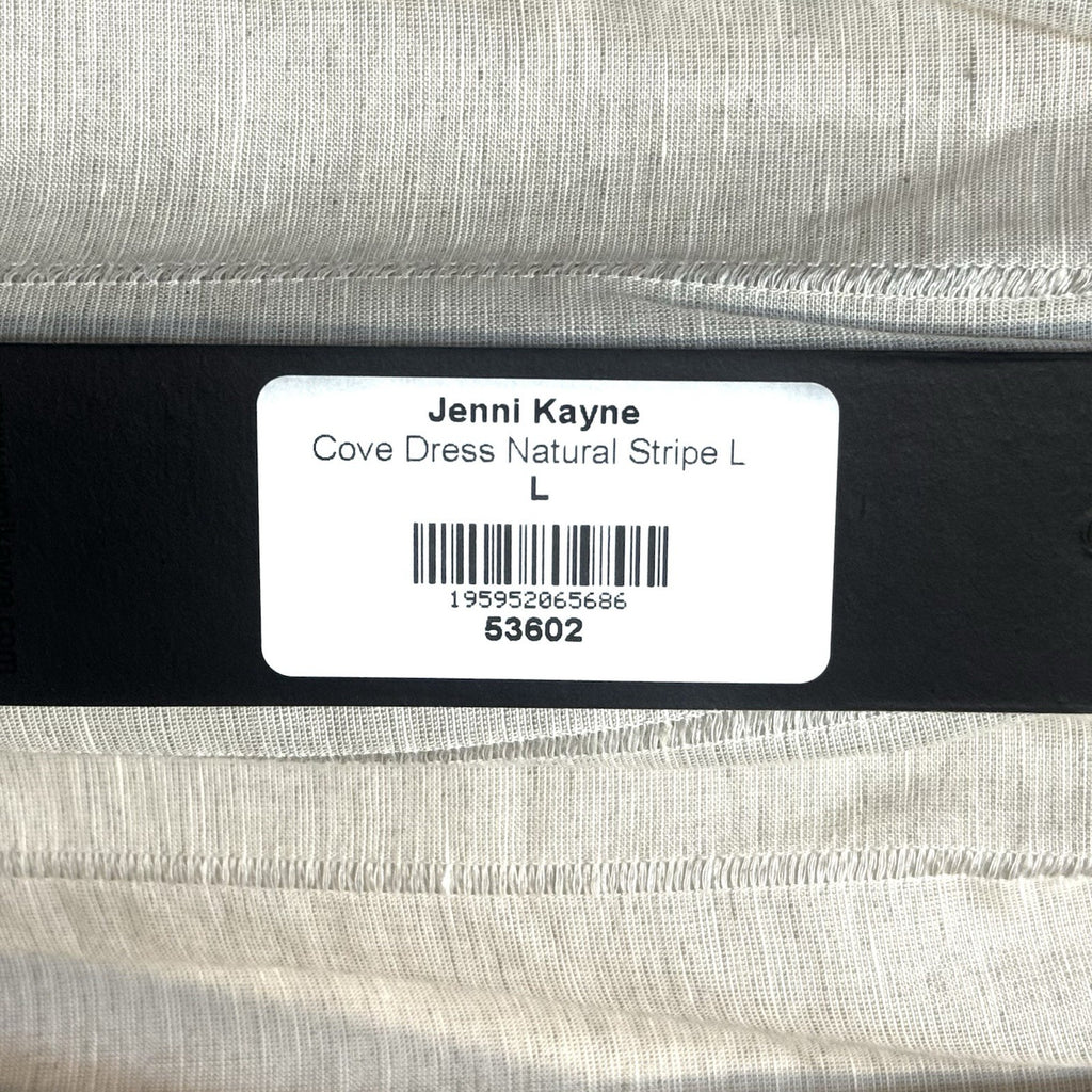 JENNI KAYNE Womens Cove Linen Natural Stripe Dress Beige (MSRP $525)