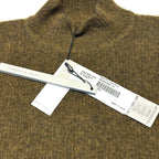 RICK OWENS Mens Maglia Alpaca Turtleneck Sweater Olive Honey Brown (MSRP $1,105)