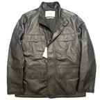 BALLY Mens Nappa Lamb Leather Coat Jacket Black (MSRP $2,500)