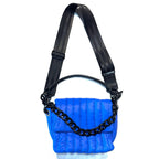 THINK ROYLN Bar Quilted Shoulder Crossbody Bag Blue (MSRP $168)