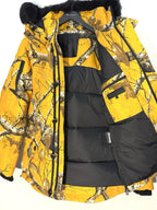 MOOSE KNUCKLES x Post Malone Mens 3Q Shearling Realtree Coat Yellow -MSRP $1,295