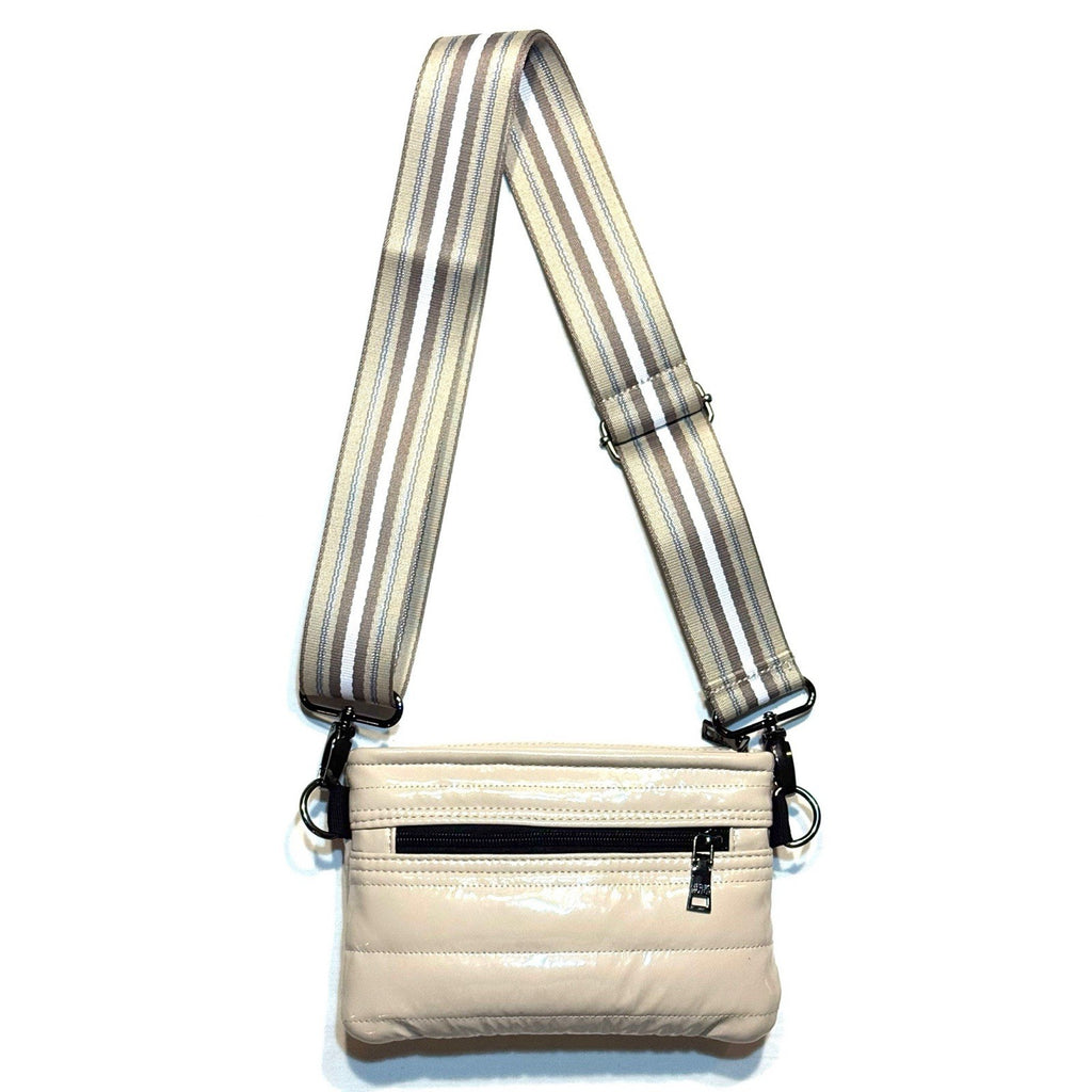 THINK ROYLN Bum Bag Shoulder Crossbody Patent Blonde Taupe (MSRP $98)