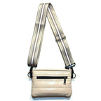 THINK ROYLN Bum Bag Shoulder Crossbody Patent Blonde Taupe (MSRP $98)