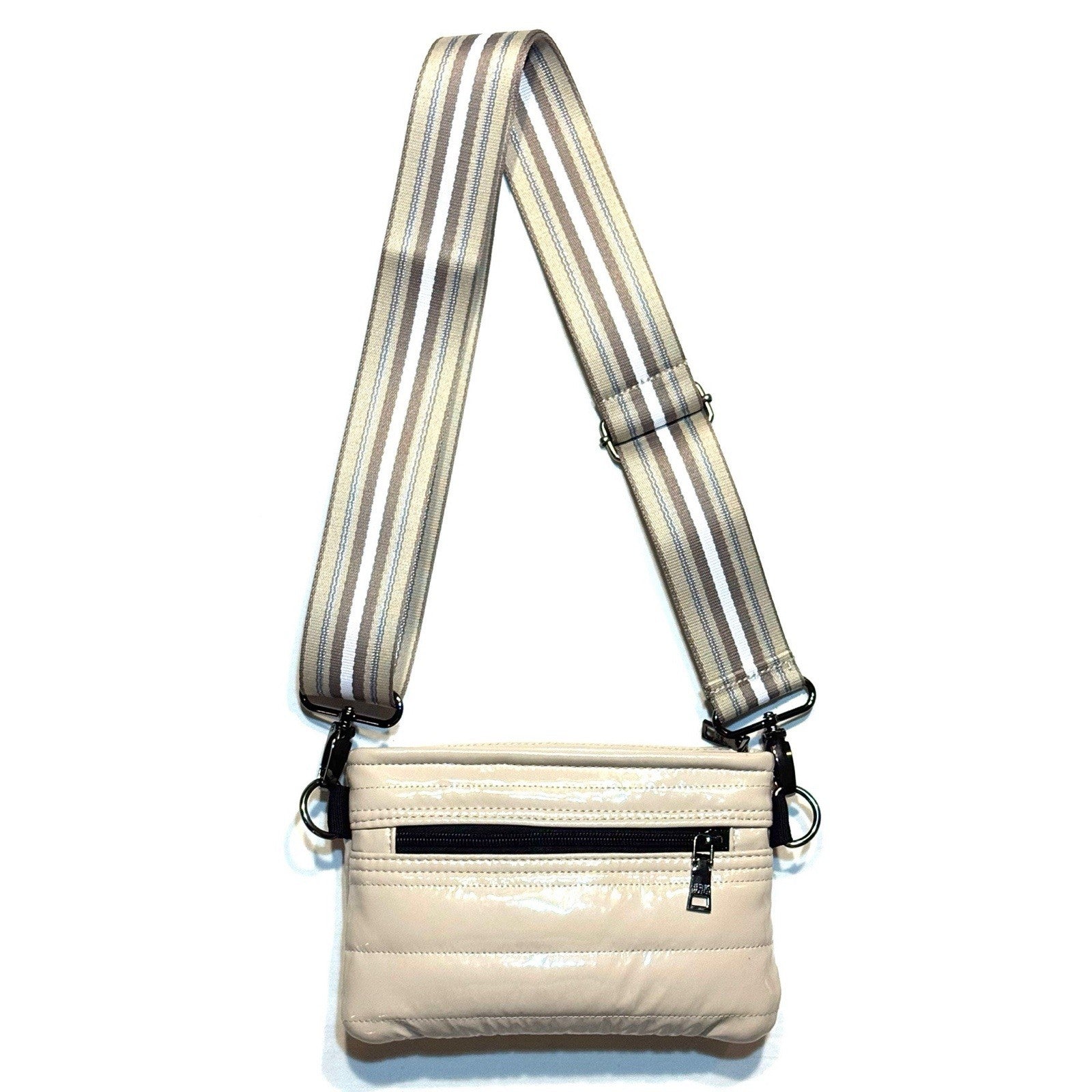 THINK ROYLN Bum Bag Shoulder Crossbody Patent Blonde Taupe (MSRP $98)