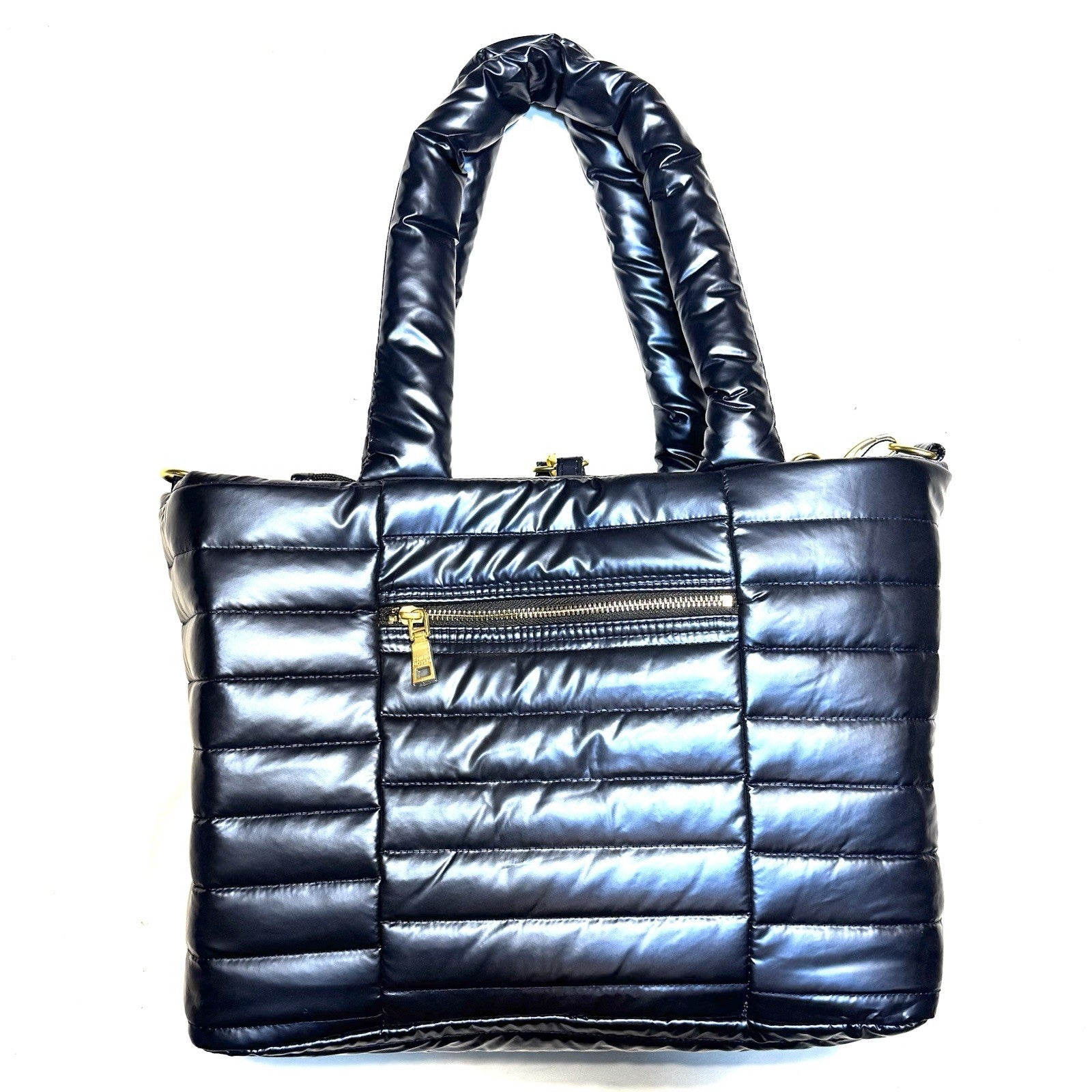 THINK ROYLN Two Faced Reversible Tote Bag Pearl Indigo Blue (MSRP $198)