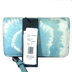 MARC JACOBS J Logo Tie Dye Leather Zip Snap Wallet Multi Blue (MSRP $195)