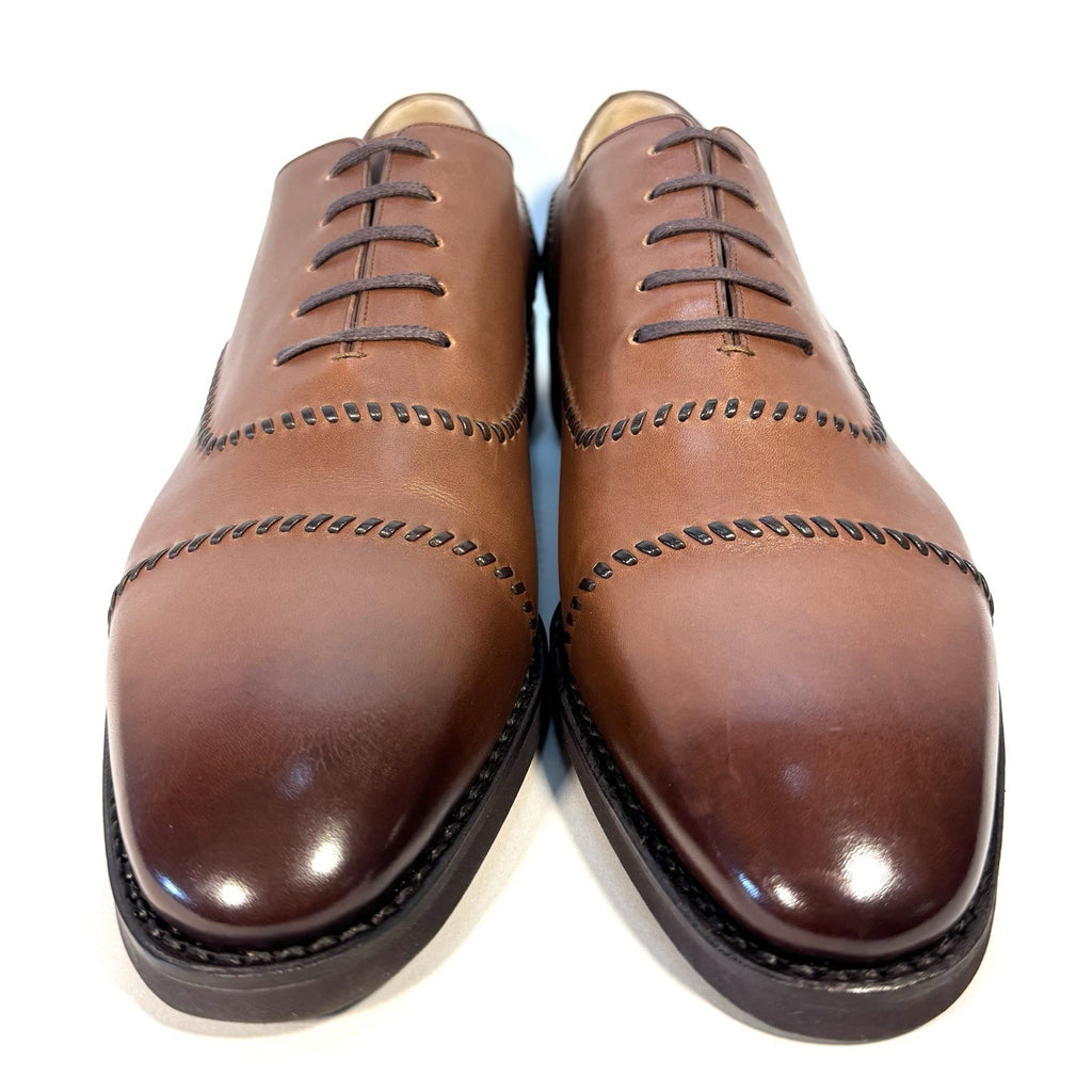 BALLY Scribe Mens Scleyr Cuero Calf Leather Oxford Shoes Brown 12 (MSRP $1,260)