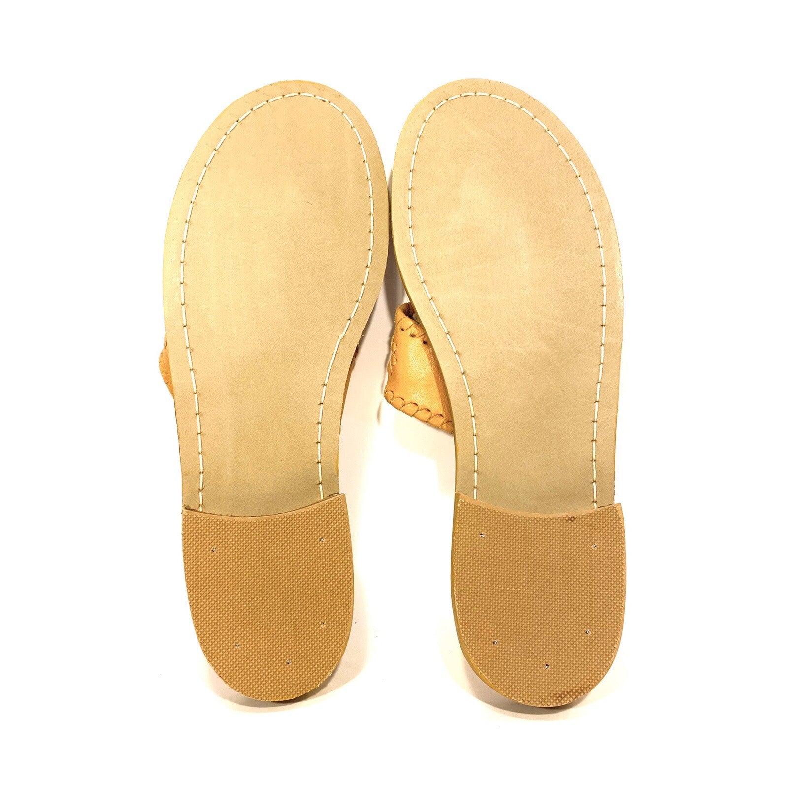 JACK ROGERS Womens Jacks Flat Monochrome Leather Sandals Yellow 5 (MSRP $128)