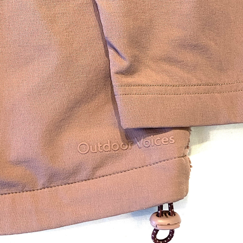 OUTDOOR VOICES Womens Unisex Fleece Zip Jacket Deep Taupe Purple M
