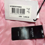 BALMAIN Grain De Poudre Single Breasted Crop Blazer Jacket Pink 34 (MSRP $3,095)