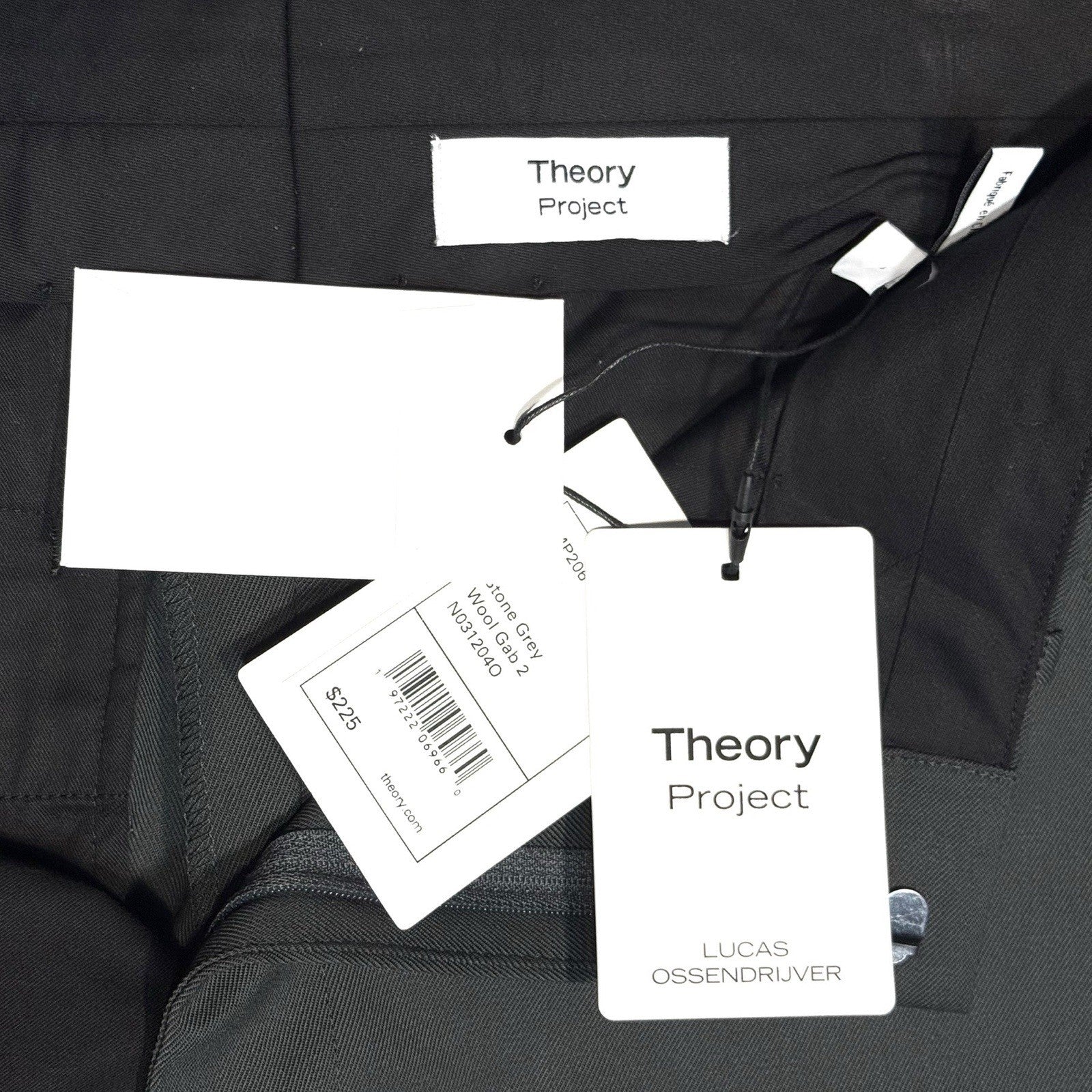 THEORY PROJECT Lucas Ossendrijver Mens MP206 Pleated Wool Pants Grey (MSRP $225)