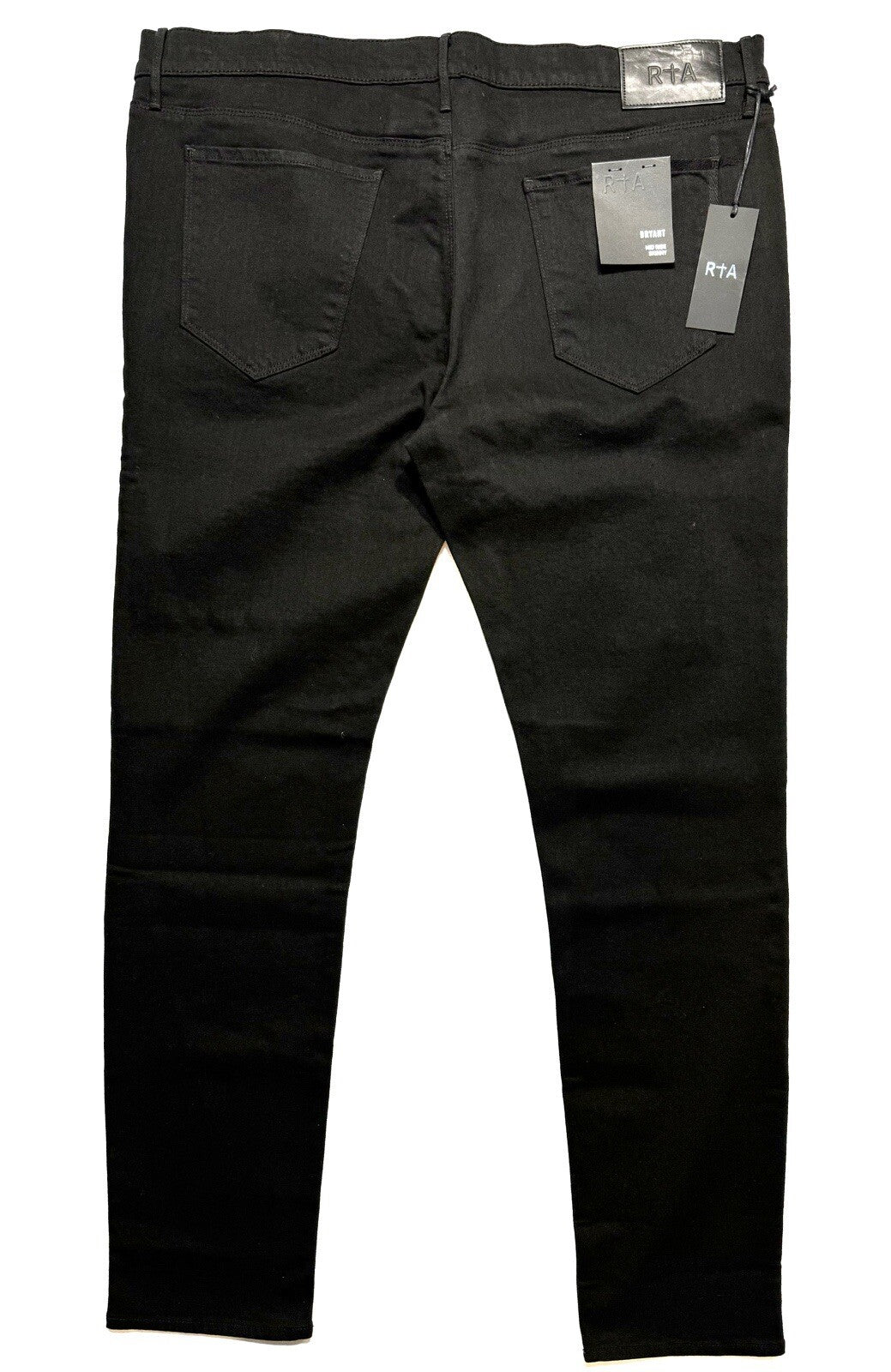 RtA Mens Bryant RIP Rest in Power Mid Rise Skinny Jeans Black 42 (MSRP $335)
