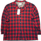 MAISON MARGIELA x PENDLETON Mens Wool Plaid Flannel Overshirt Red (MSRP $1,390)