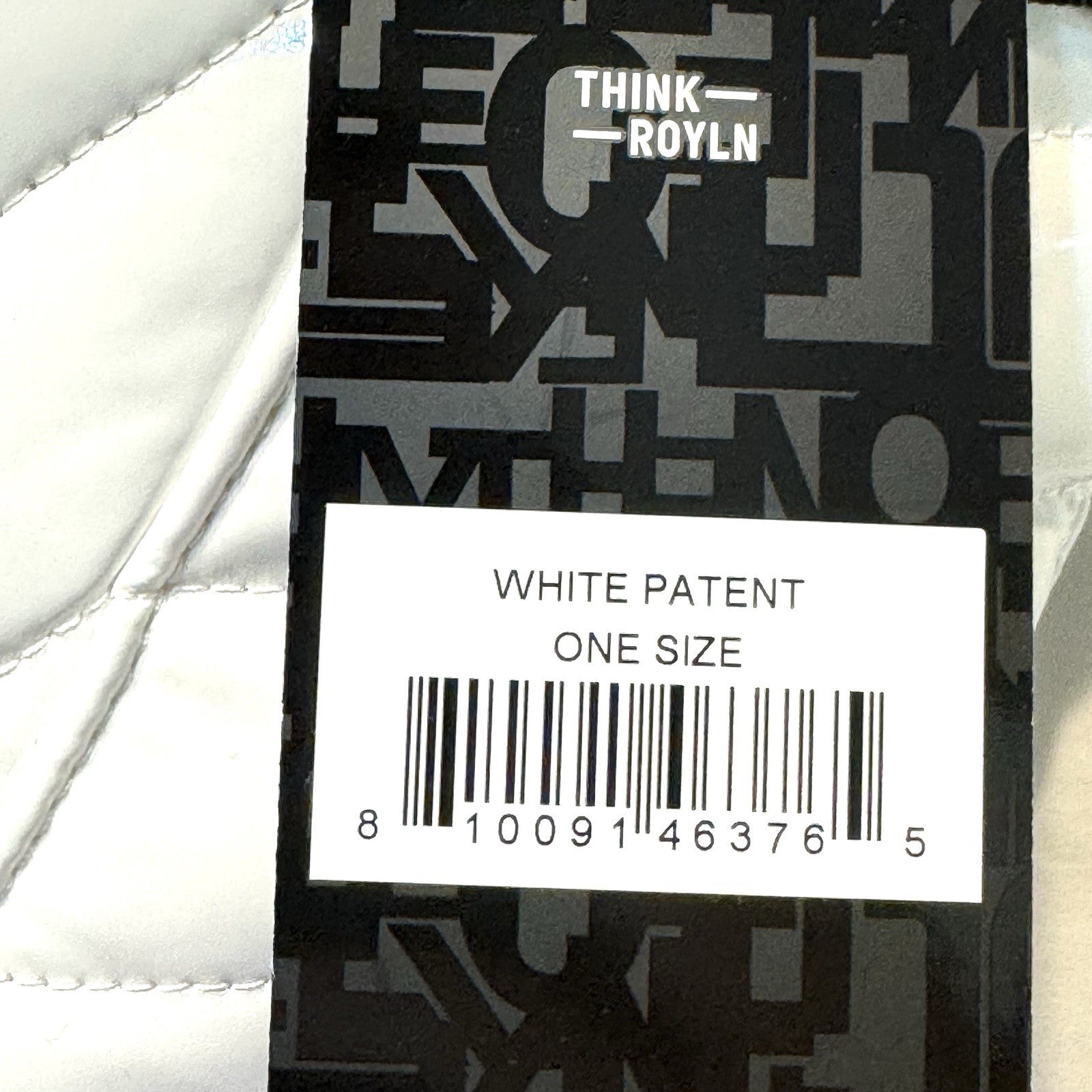 THINK ROYLN Little Runaway Sling Crossbody Waist Bag Patent White (MSRP $128)