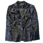 RAG & BONE Womens Razor Velvet Retro Floral Blazer Jacket Black (MSRP $595)
