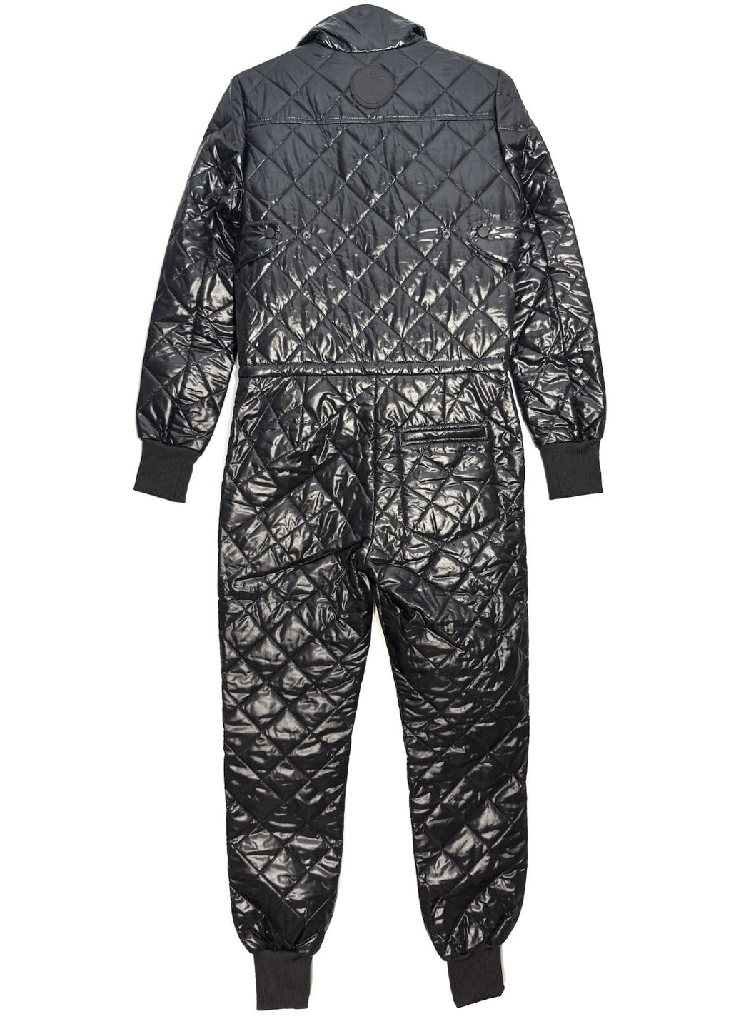 LUXTON Womens Original Quilted Ski Jumpsuit Black (MSRP $850)