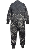 LUXTON Womens Original Quilted Ski Jumpsuit Black (MSRP $850)