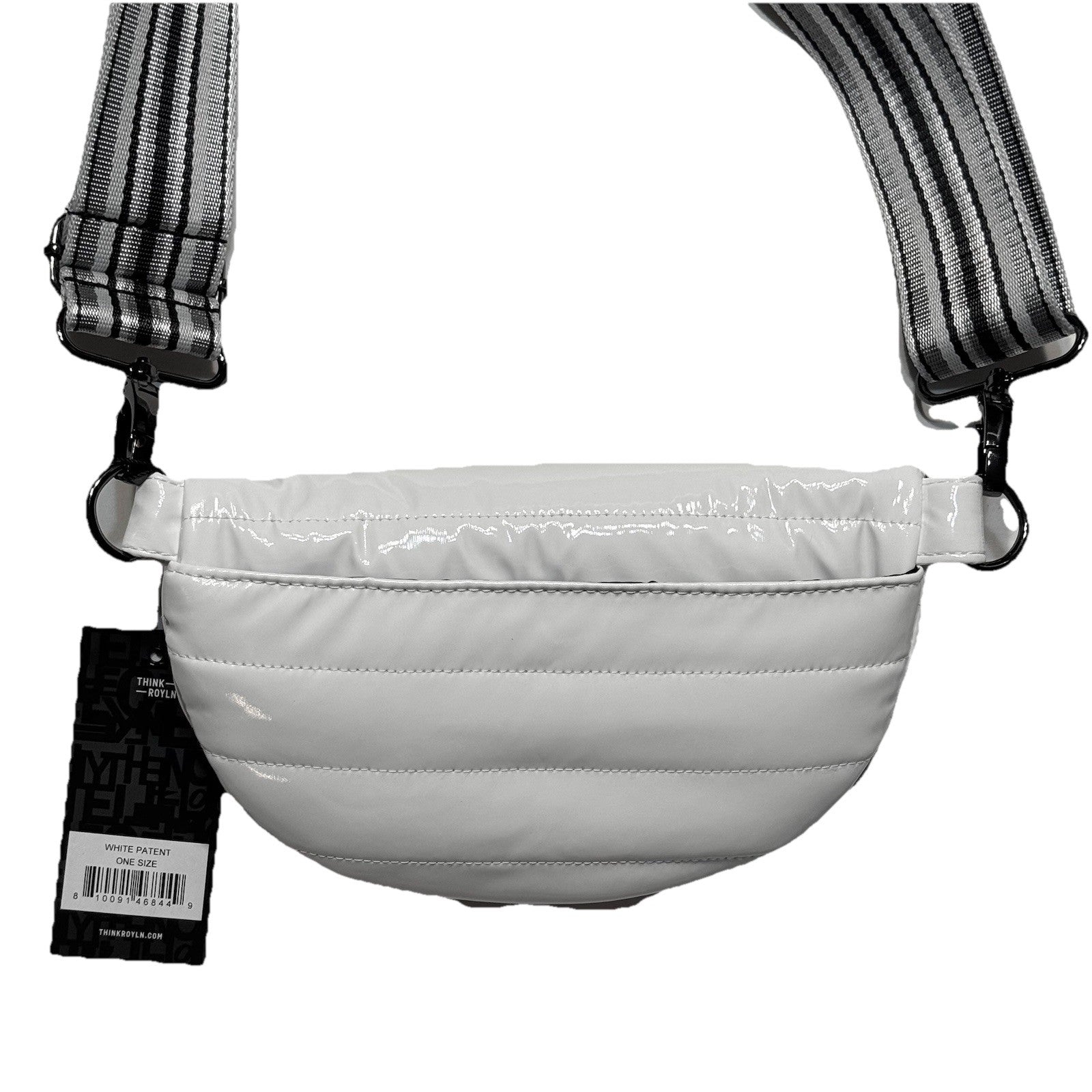 THINK ROYLN Shining Star Crossbody Waist Bag Patent White (MSRP $108)