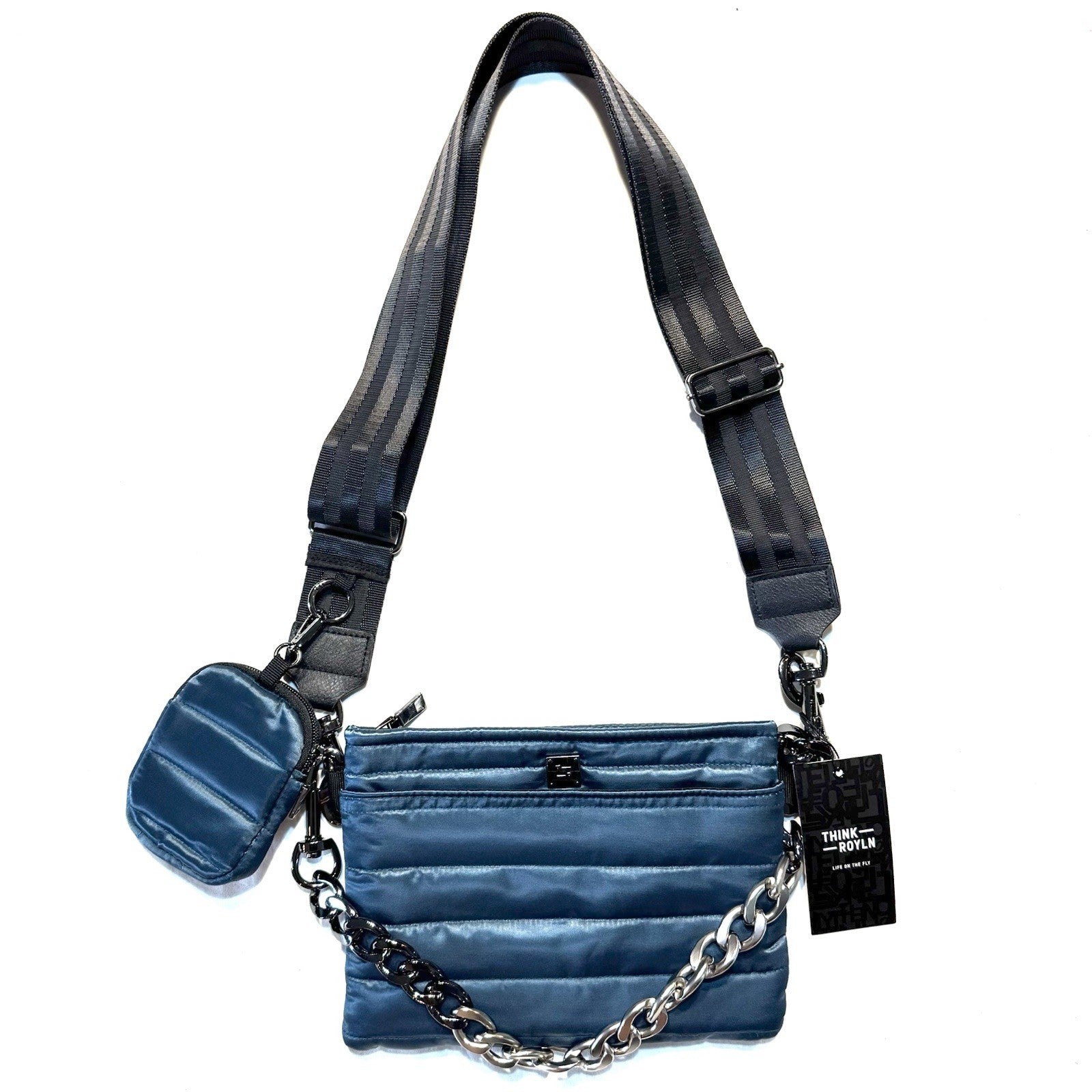 THINK ROYLN Downtown Crossbody Bag Polished Teal Blue (MSRP $148)